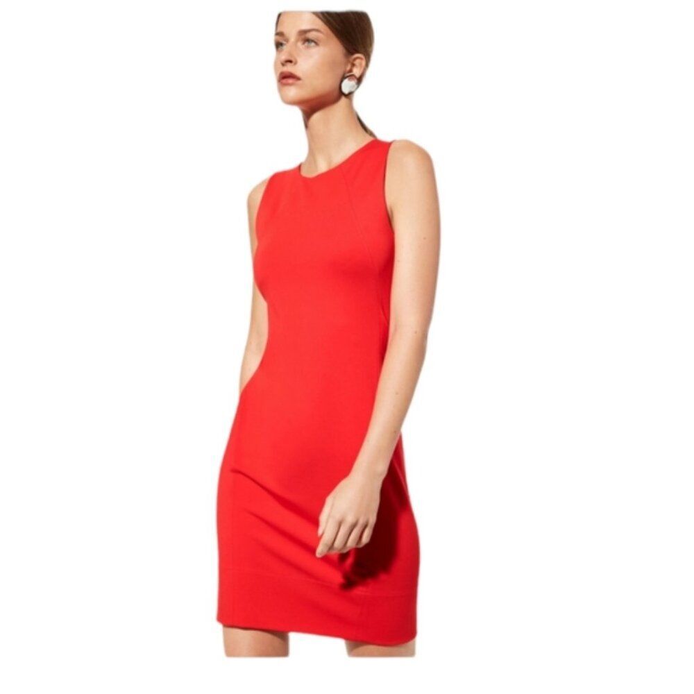 Babaton Aritzia Miguel Dress In Flame Scarlet Color, Size 10 - New!